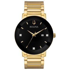 Men’s Bulova Gold and Black Watch